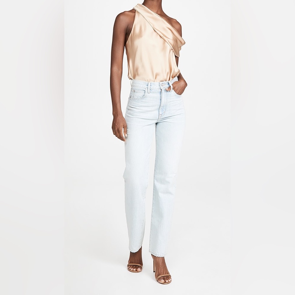 Alix NYC Maiden bodysuit thong in Champagne